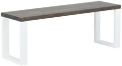 Pujo Penkki 35x121 Cm Savunharmaa Lakattu Tammi A-laatu/valkoinen Pulverim