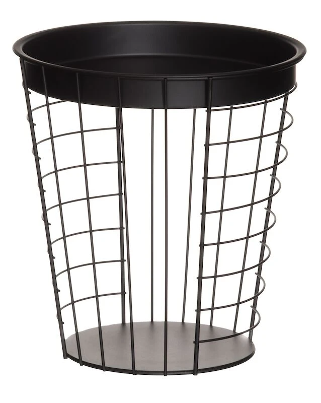 4Living Metallikori Pöytä 2 Kpl Musta