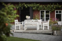 Läckö 3-istuttava Puutarhapenkki Valkoinen