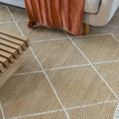 Sointu Villamatto 160x230 Cm Okra/valkoinen