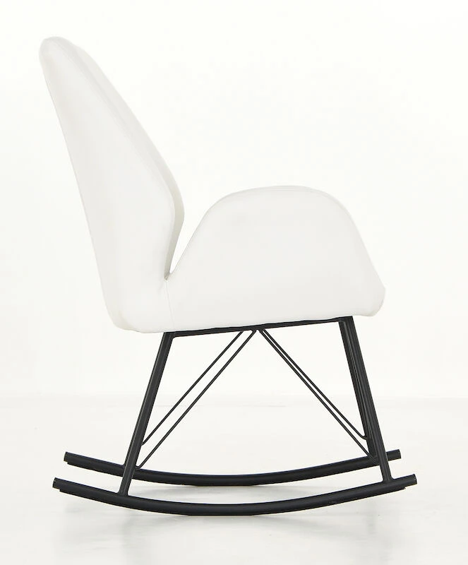 Laine Keinutuoli Valkoinen PU-keinonahka - Image 5