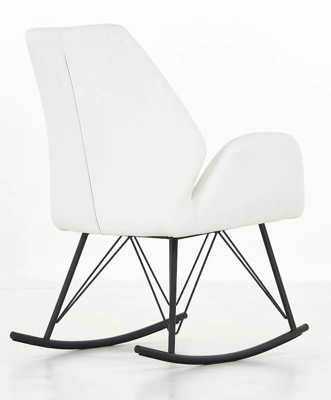 Laine Keinutuoli Valkoinen PU-keinonahka - Image 2