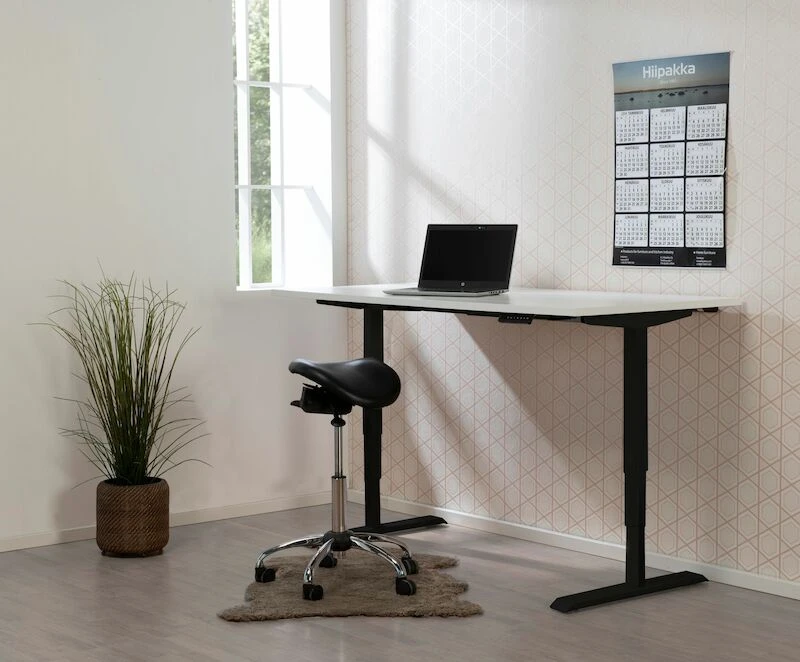 Ergo Sähköpöytä 160x80 Cm Hopea Jalava/valkoinen - Image 5