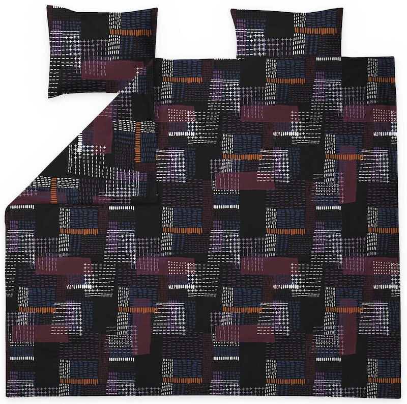 Finlayson Rakastettu Parivuoteen Pussilakanasetti 240x210+50x60 Cm Viini/oranssi - Image 2