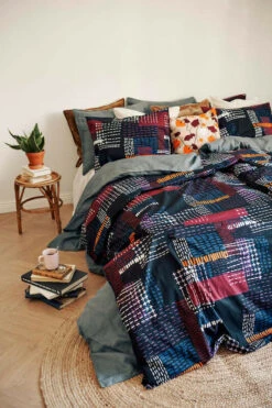 Finlayson Rakastettu Parivuoteen Pussilakanasetti 240x210+50x60 Cm Viini/oranssi