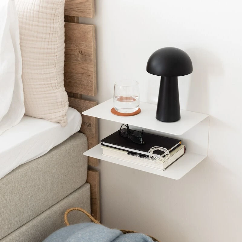 Joliet SeinÀhylly 2-tasoinen Valkoinen - Image 4