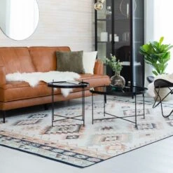 Taiga Viskoosimatto 195x300 Cm Beige/vihreä