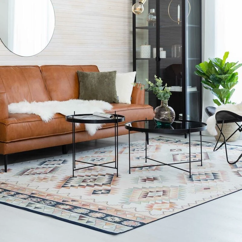 Taiga Viskoosimatto 195x300 Cm Beige/vihreä